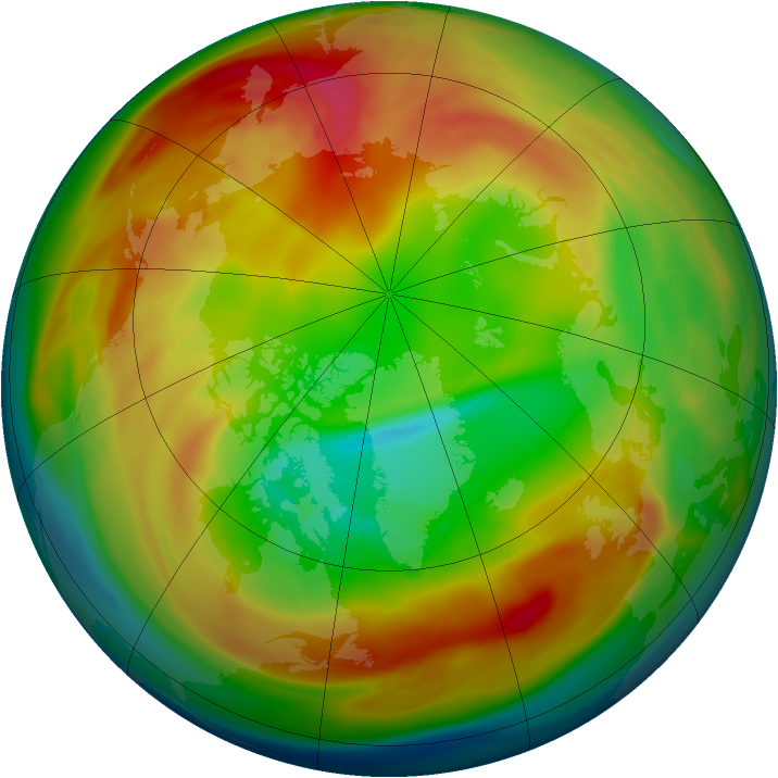 Arctic ozone map for 10 February 2007